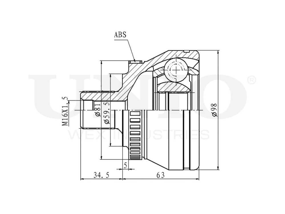 ШРУС внешний UNIO CVJ-20272