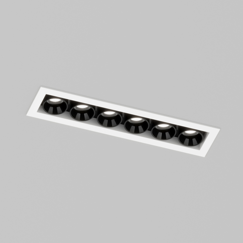 DK2514-WB Встраиваемый светильник SPACE со светодиодом L126mm 220V 10W 38° 4000К IP20 белый/черный алюминий