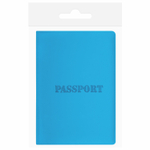 Обложка для паспорта мягкий полиуретан "PASSPORT" голубая STAFF (5 штук в упаковке)