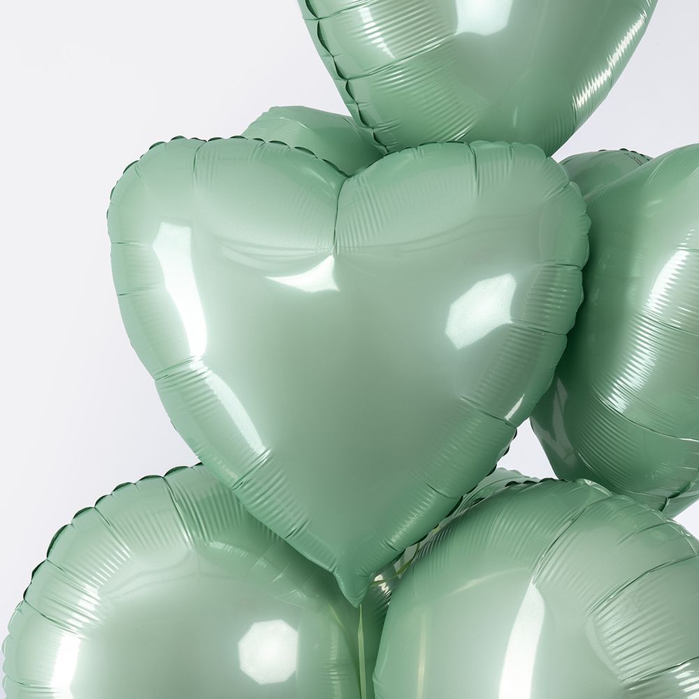 F Шар Сердце 18'' / 46 см, Мятный Макарунс (БГ-15)  Изображение2
