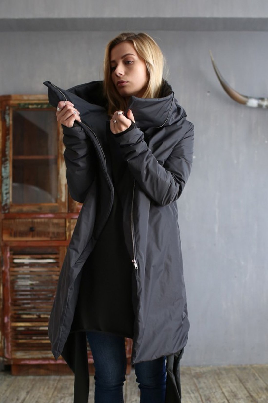 Пуховик «Wrap Anthracite»