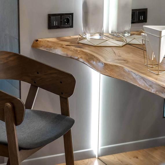 Выключатель двухклавишный проходной с подсветкой Werkel черный матовый W1122108 4690389156731