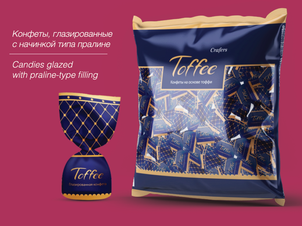 Шоколадные конфеты Toffee конд.глазурь 400гр