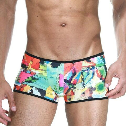 Мужские трусы хипсы с разноцветным принтом Cosmos Colors CP30_BGP