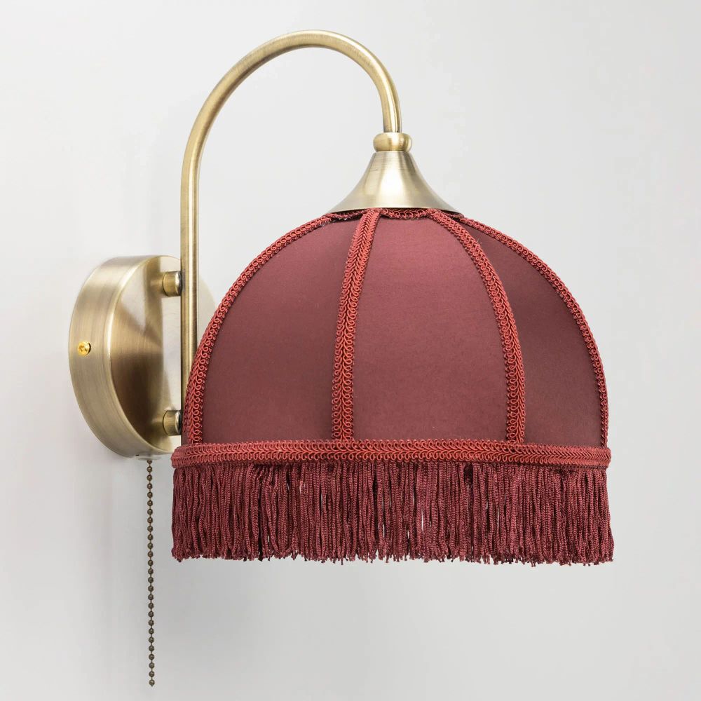 Citilux Базель CL407313 Бра с бордовым абажуром и выключателем