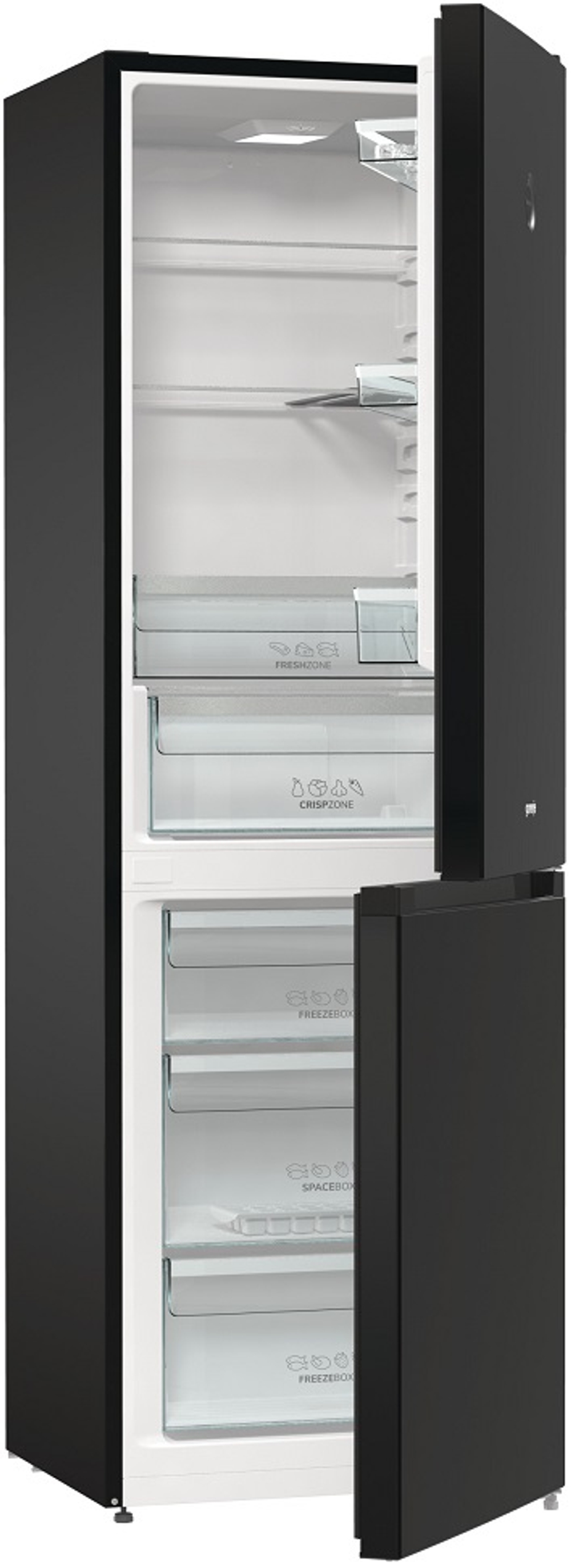 Отдельностоящий двухкамерный холодильник Gorenje RK6191SYBK