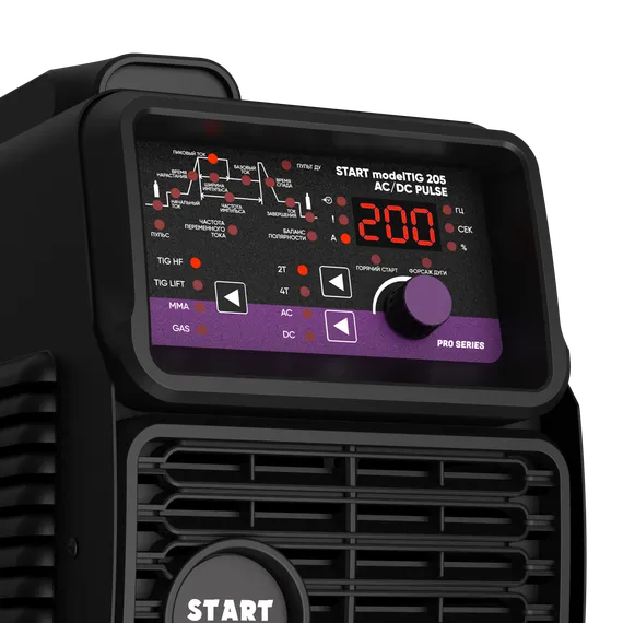 OSA START modelTIG 205 AC/DC TIG PULSE Установка аргонодуговой сварки 3W205AP — полупрофессиональный аргонодуговой сварочный аппарат tig для монтажников, 205 А