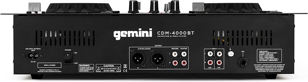 USB/CD DJ проигрыватель GEMINI CDM-4000BT