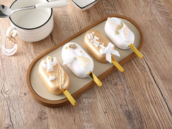 Палочки акриловые для эскимо 11 см, 50 шт (серебряные)