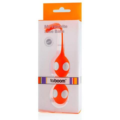 Стильные оранжевые вагинальные шарики Love Balls (Цвет: оранжевый)