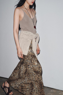 ZARA ДЛИННАЯ ЮБКА — ZW COLLECTION, ЛЕОПАРДОВЫЙ