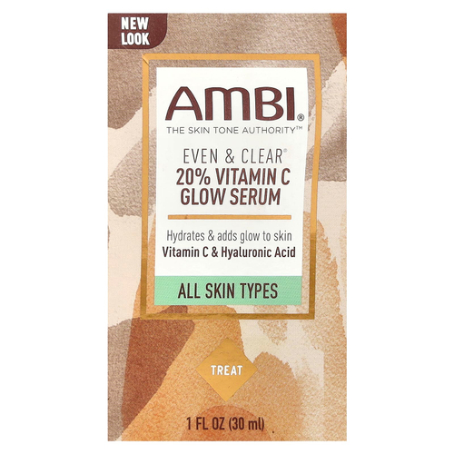AMBI, Even & Clear®, сияющая сыворотка с 20% витамином C, 30 мл (1 жидк. Унция)