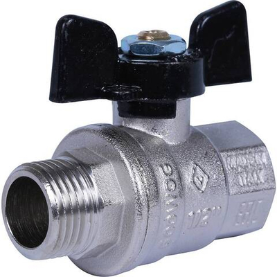 Кран шаровой Bugatti Oregon 1/2" внутренняя-наружная (бабочка)