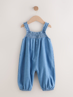 Комбинезон джинсовый с вышивкой для девочки Next E79-578, Синий