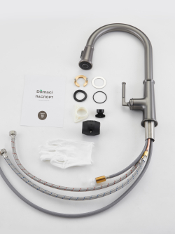 Смеситель для кухни Domaci Римини D569182GB вороненая сталь