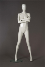 Женский абстрактный манекен Лима 2/Белый глянец