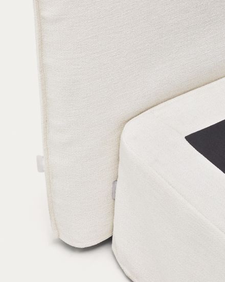 Изголовье кровати Jaira из белого шенилла со съемным чехлом для кроватей шириной до 160 см