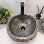 Раковина из речного камня RS63335 (38*35*16) 0122