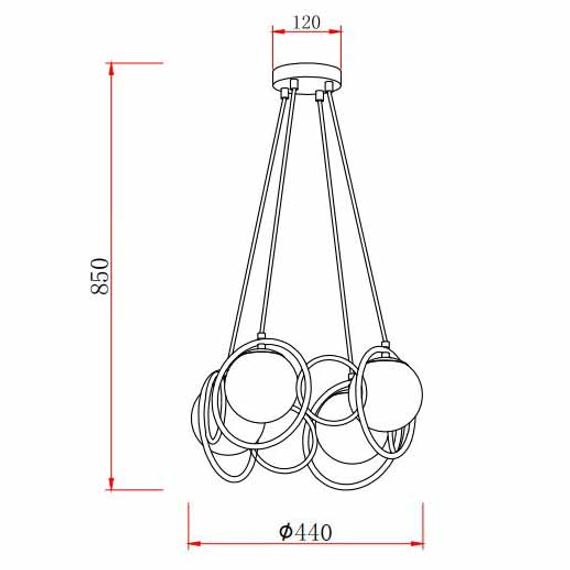 Подвесная люстра Rivoli Ariadna 4074-204 Б0047333