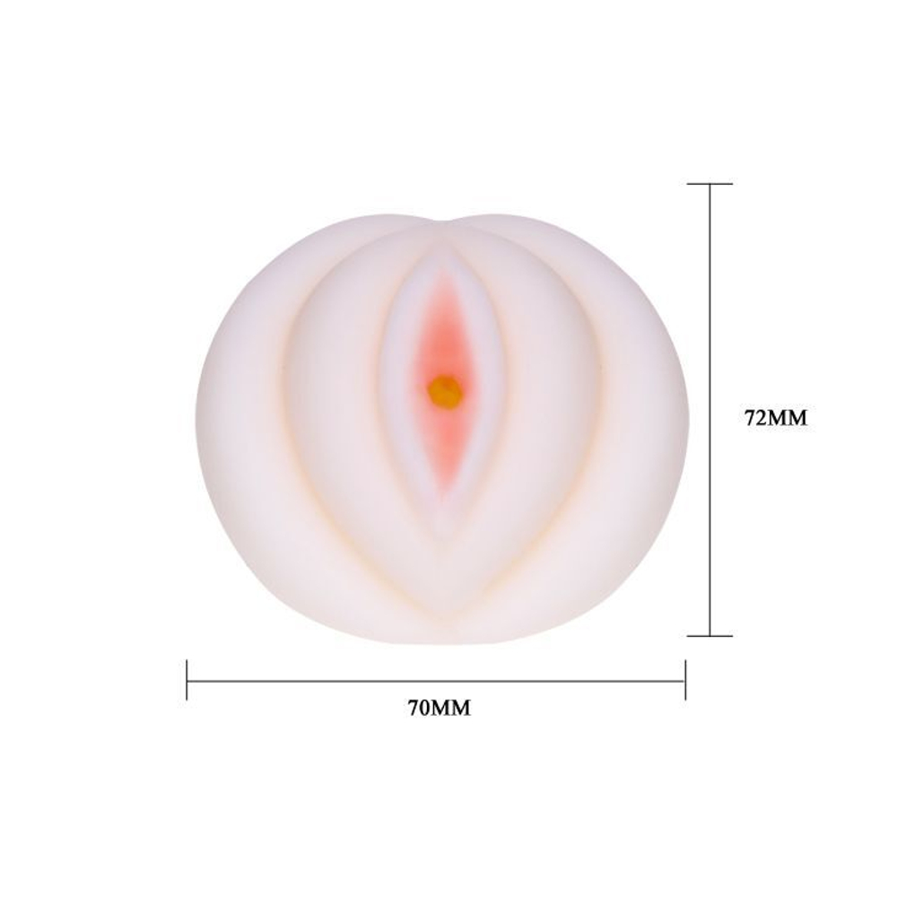 Рифленый мастурбатор-вагина из реалистичного материала (Цвет: телесный)