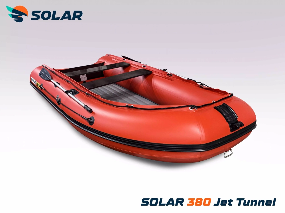 Лодка надувная моторная solar-380 jet tunnel
