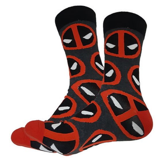 Носки Дэдпул (Deadpool), р-р 40-44 (черный/красный)