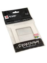 Рамка 1-местная белая EKF Стокгольм EXM-G-302-10 x 25 шт