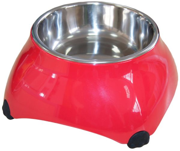 Миска меламиновая для собак высокая  160 мл малиновая new, SuperDesign