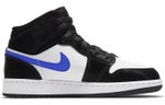 Jordan 1 Mid Black Racer Blue White GS