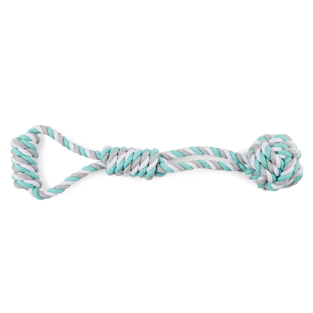 Игрушка для собак "Верёвка с ручкой, плетеный мяч", 260мм, серия PUPPY, Triol