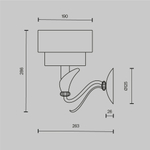 Настенный светильник (бра) Maytoni H311-01-G