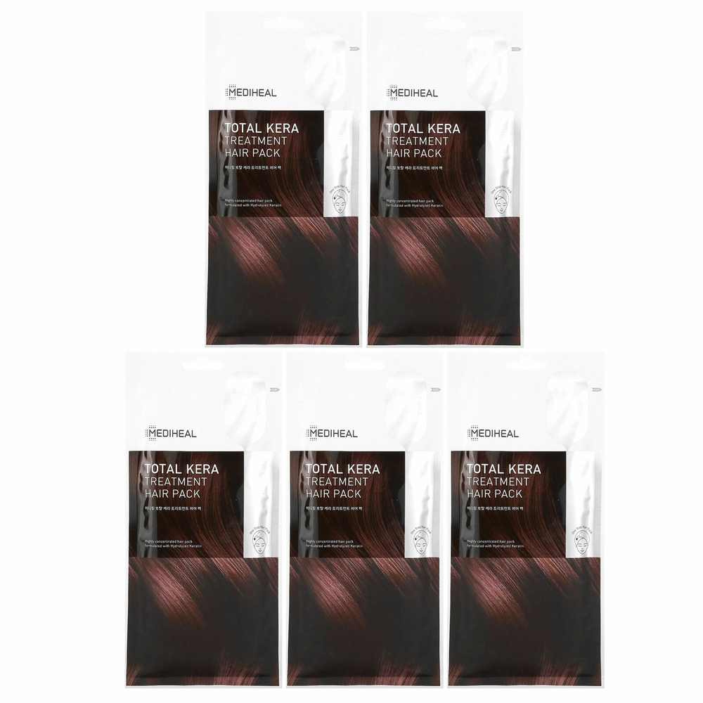 MEDIHEAL, Total Kera Treatment Hair Pack, маска для волос, 5 шт., 40 мл (1,35 жидк. унции)