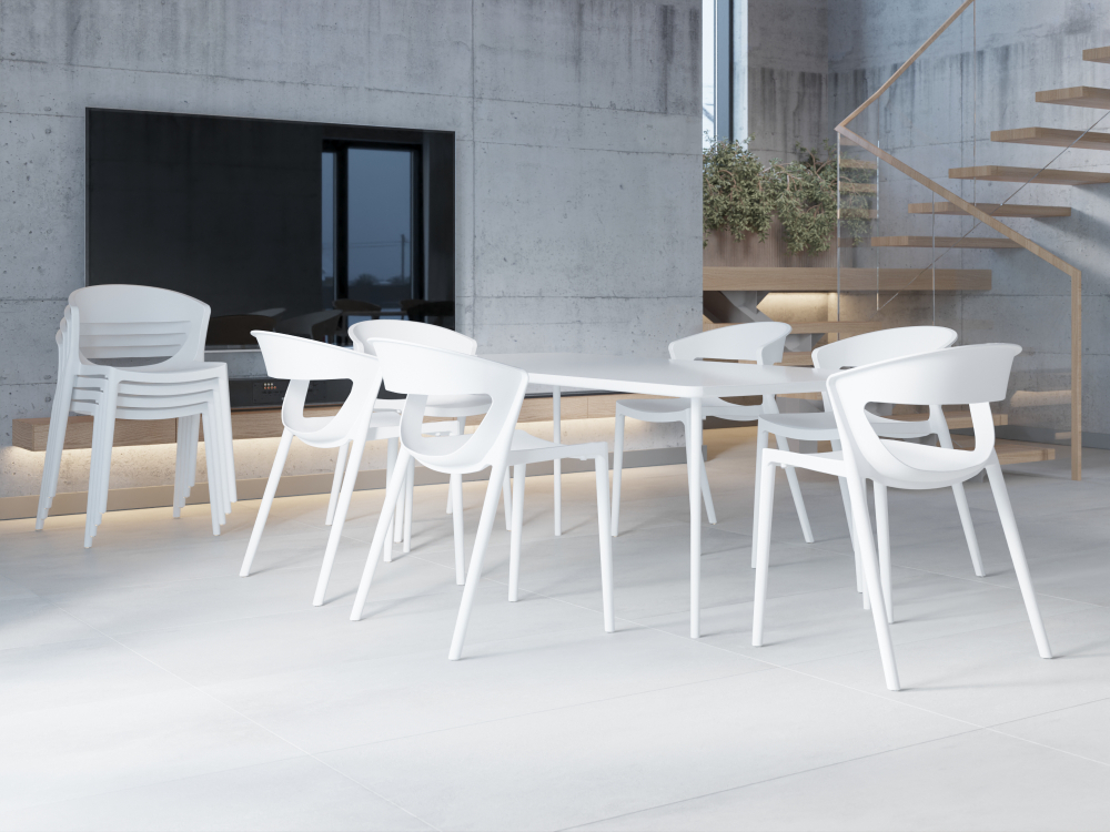 Стул пластиковый ЕВОК арт.PP0005WPб белый