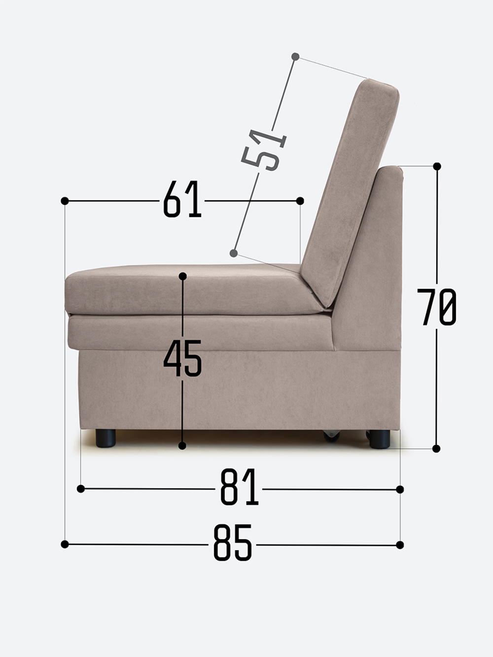 Кресло-кровать "Экономик" 90 см