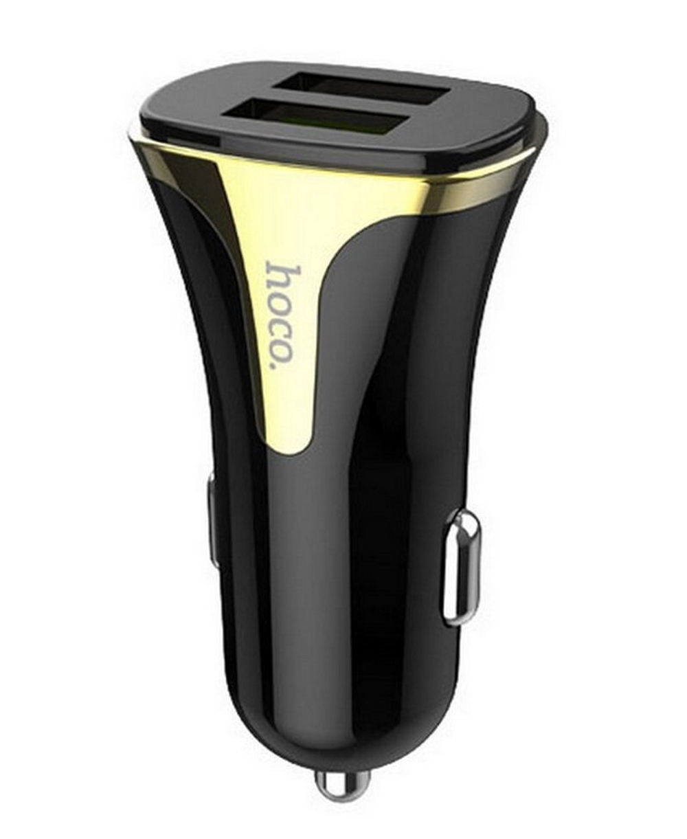 Автомобильный адаптер питания HOCO Z31 2USB 3.4A QC 3.0 (черный)