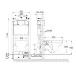 ПЭК Roca Dama Senso 7893104680 подвесная чаша + инсталляция + Slim сиденье дюропласт, без панели смыва