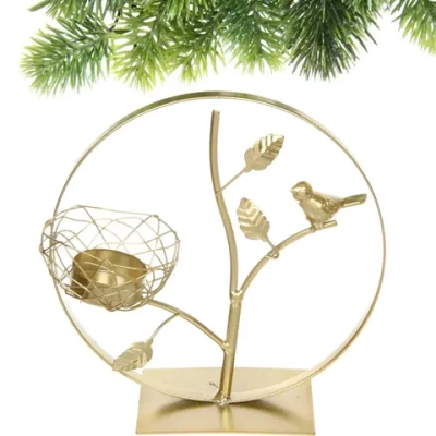 Подсвечник «ШАРМ - Пение птиц» 19*8,5*18,5 см, золото