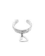 Кольцо фактурное с подвесом Сердце