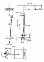 Душевая система WasserKRAFT A19901 Thermo