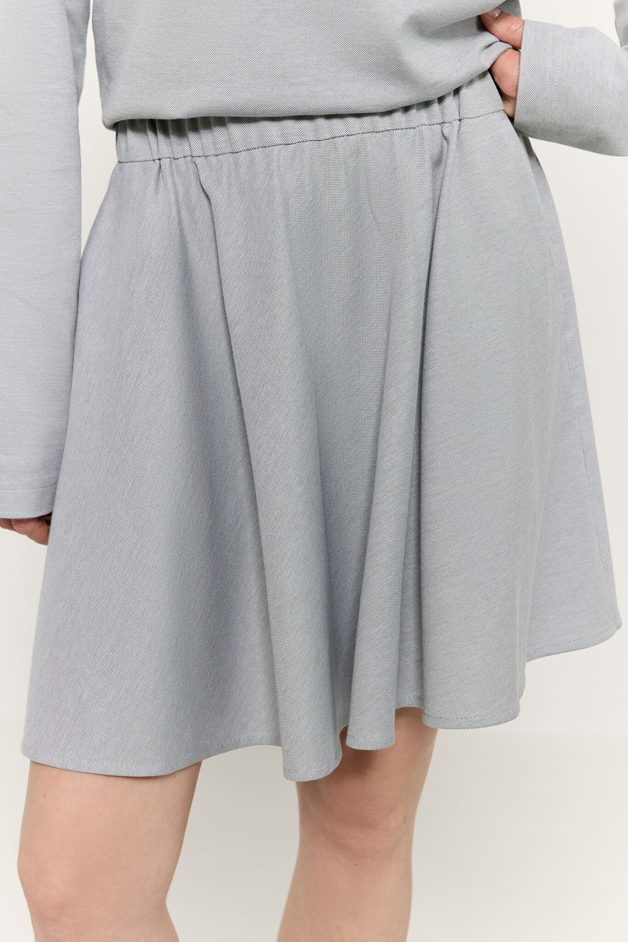 Юбка мини расклешенная