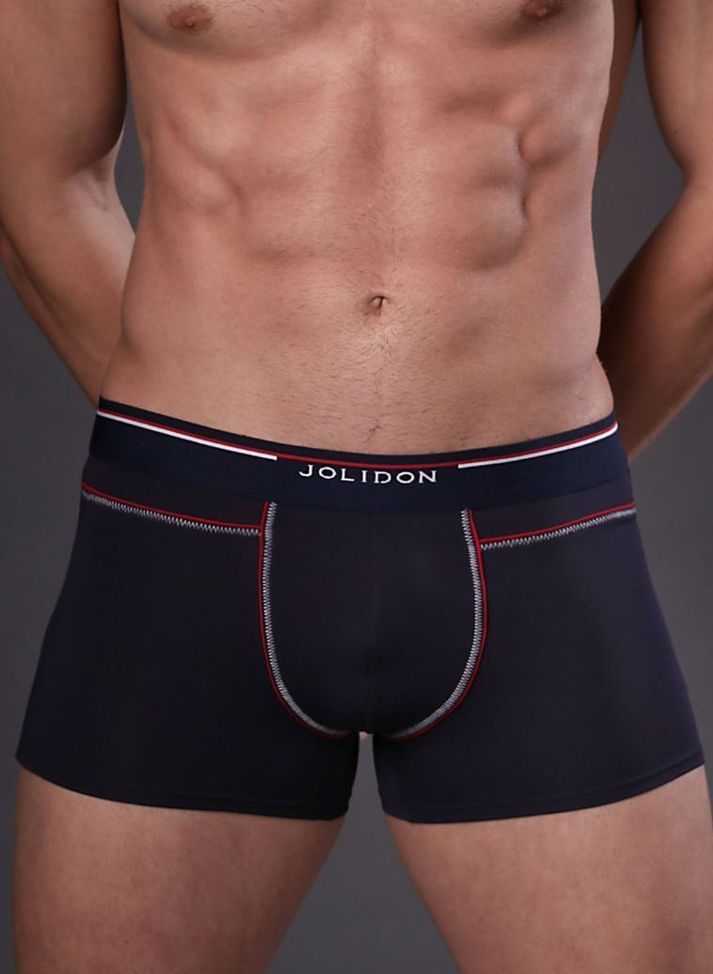 Мужские боксеры с контрастной строчкой (Размер: M) (Цвет: красный)