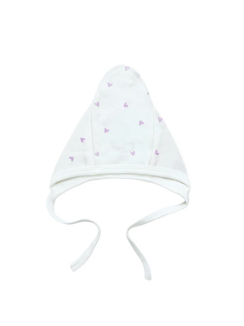Чепчик Сердечки lavender