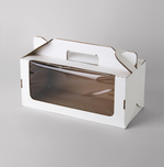 Коробка для рулета с ручками плотный картон. 32х15х15 см