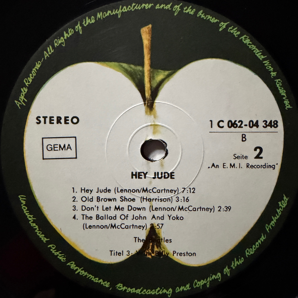 The Beatles ‎– Hey Jude (Германия 1970г.)