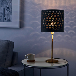IKEA NYMÖ  (ИКЕА НЙМÖ)  -  / SKAFTET Настольная лампа, черная латунь/латунь