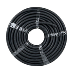 Труба гофр. безгалогеновая FRHF с протяжкой d16 мм (100 м) черная EKF-Plast FRHF-16