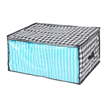 Кофр для хранения "Пепита", Д600 Ш450 В30, черно-белый