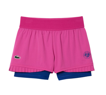 Женские шорты теннисные Lacoste Roland-Garros Edition Sport - розовый/синий