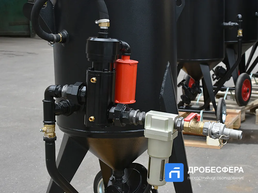 Пескоструйный аппарат PST-PS-75-3 без рукава TWIN с шиберным дозатором