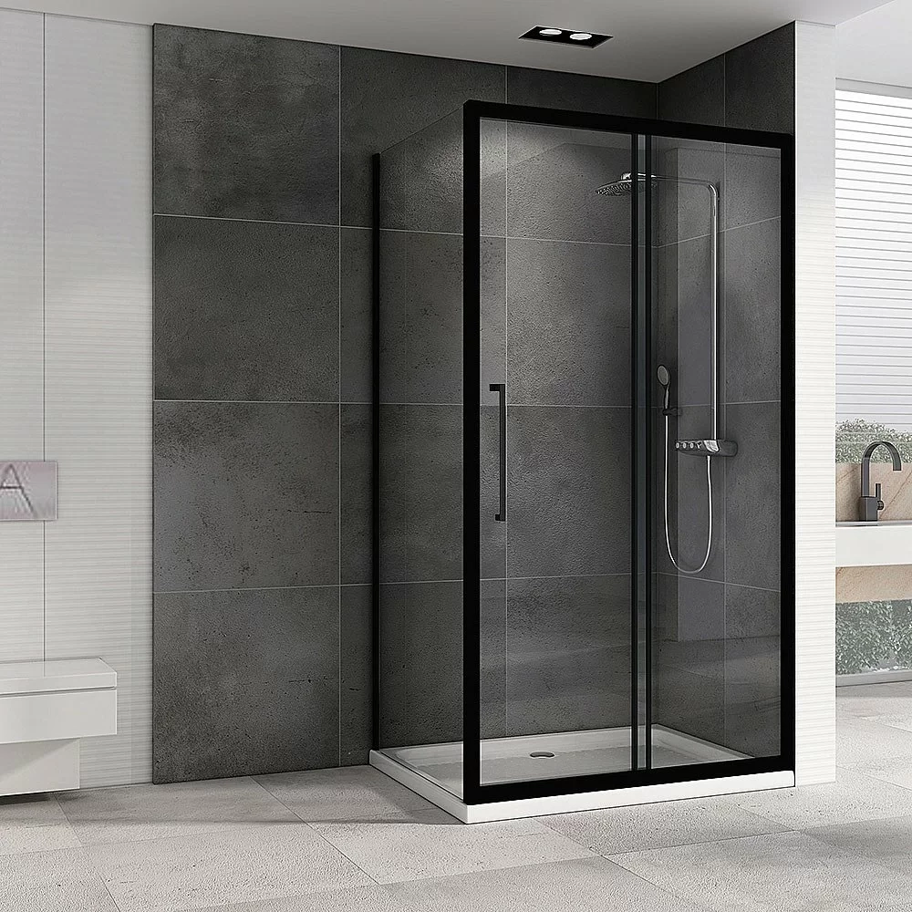 Душевой уголок ABBER Schwarzer Diamant AG30130BH-S85B стекло прозрачное/профиль черный
